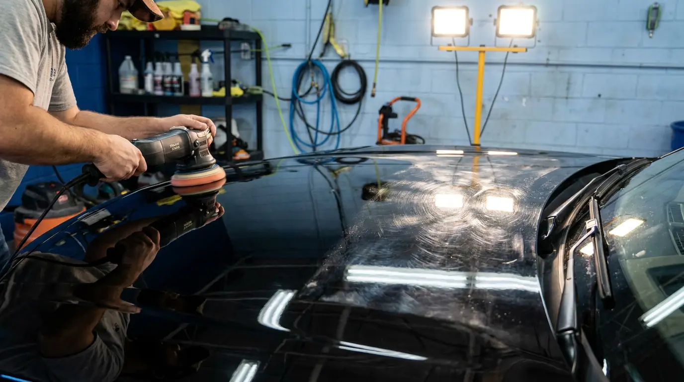 Paint correction service before ceramic coating Chicago